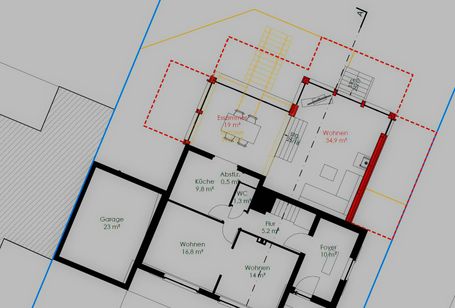Planung eines Carports.