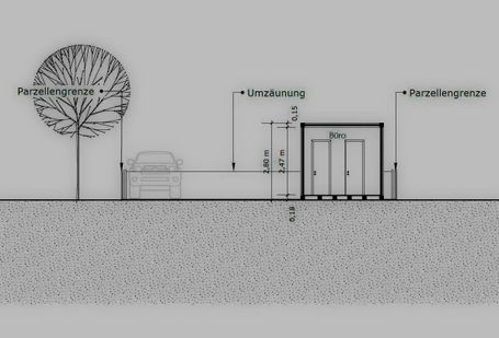 Planung eines Carports.