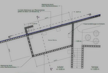 Planung eines Carports.