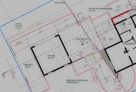 Planung eines Carports.