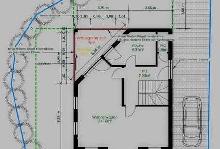 Planung eines Carports.