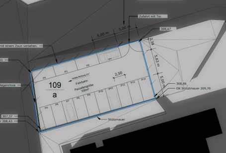 Planung eines Carports.