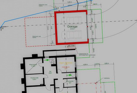 Planung eines Carports.