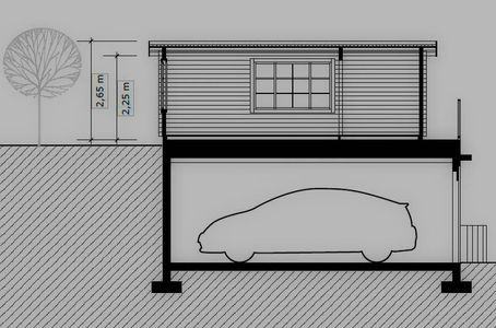 Planung eines Carports.