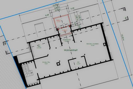 Planung eines Carports.