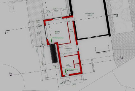 Planung eines Carports.