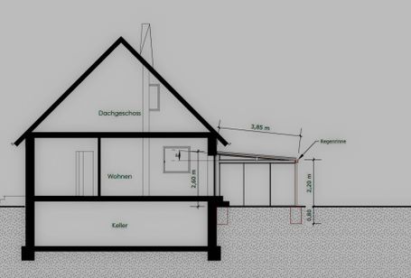 Planung eines Carports.