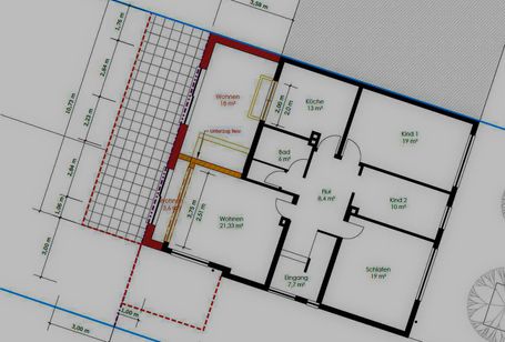 Planung eines Carports.