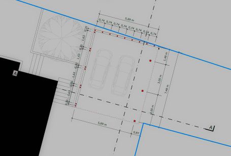 Planung eines Carports.